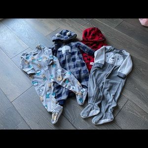 Baby boy fleece pajamas